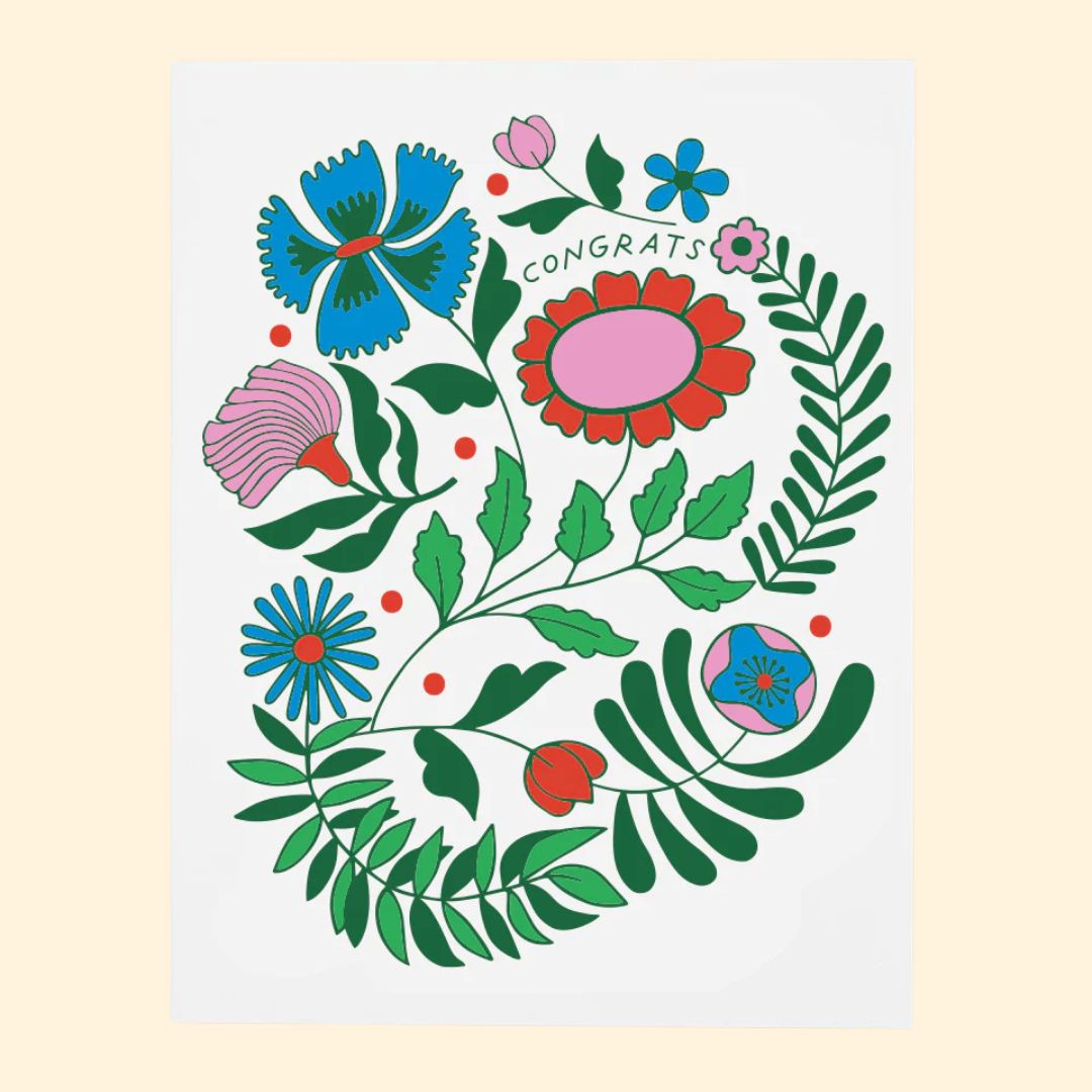 Congrats Floral Card